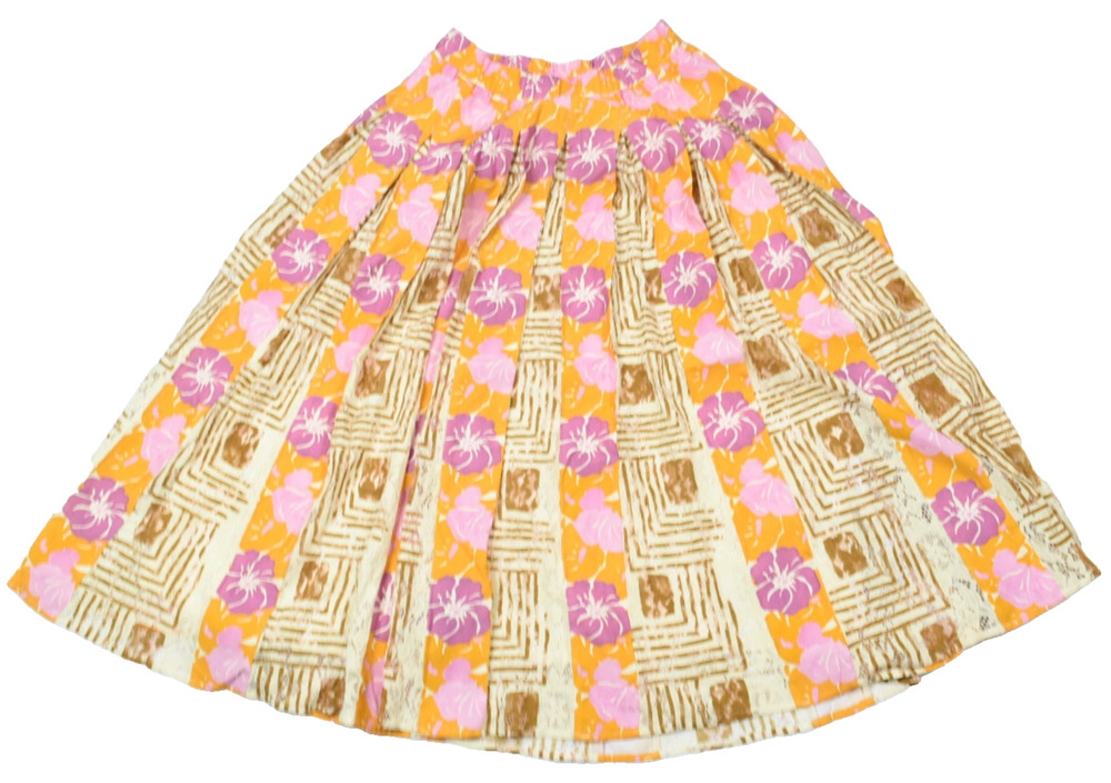 Tuckernuck Marlow Retro Floral Skirt Womens Small Brown Pink Pleated Midi